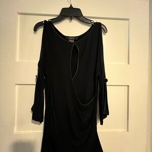 Black Cold Shoulder Blouse